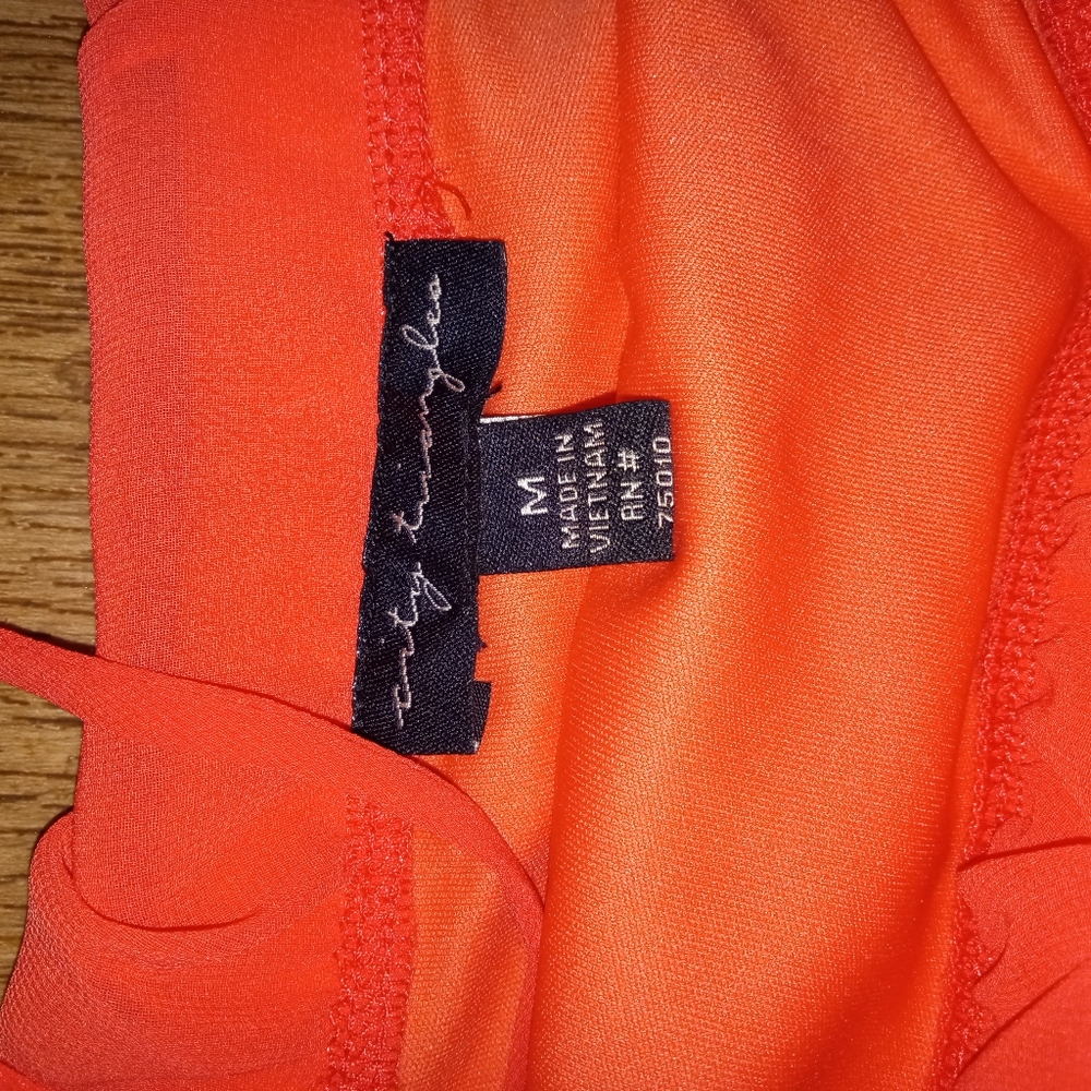 Medium city triangles orange slit dress